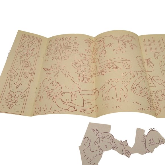 Vintage Nursery Rhyme Transfer Patterns, MCM Workbasket Iron On Transfers, 1960s - Picture 3 of 4